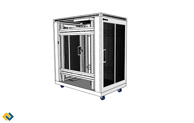 Tủ Rack 20U sâu 800 màu trắng, Tủ mạng 20U sâu 800 trắng
